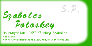 szabolcs poloskey business card